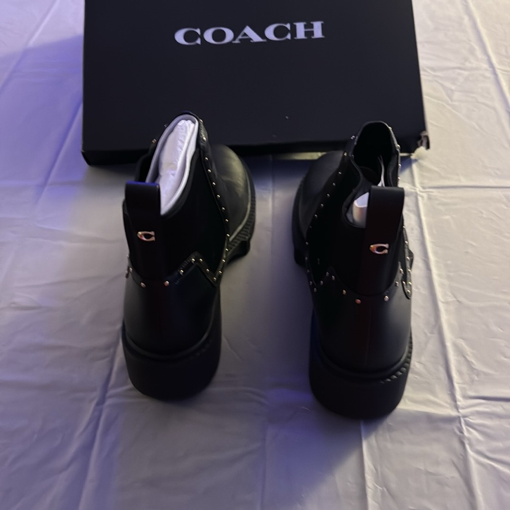 NWT Coach Lory Leather Bootie - Black - 9.5B - Picture 4 of 8